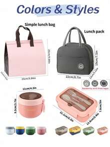 1pc 1200ml 3-Compartment Leak-Proof Portable Lunch Box With Utensils, Microwave- Independent Food Container, Lightweight Meal Prep Box Suitable For Students And Office Workers, Perfect For School, Picnic, Travel And Daily Lunch Use - Multicolor - View 10