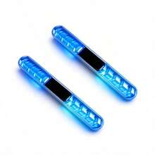 2 buah Lampu LED Pelindung Tepi Pintu Mobil Bertenaga Surya, Strip Lampu LED Warna-warni, Anti-Benturan, Lampu Dekorasi Mobil dan Motor, 55mAh - dipimpin - View 11