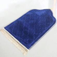 1pc Solid‑Color Arch‑Shaped Prayer Mat, Fleece Thickened Worship Rug, Ramadan Festival Gift For Daily Worship - Multicolor - View 8