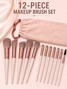 FSJF FIX 18pcs Makeup Brush Set, Includes Eyeshadow Brush, Foundation Brush, BB Cream Brush And Concealer Brush, Soft Multi-Functional Women's Makeup Tool Set, Random Bristle - Multicolor - View 6