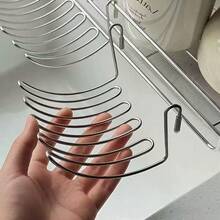 2/1 buah Rak Saringan Gantung Tepi Wastafel Dapur Stainless Steel, Keranjang Penyimpanan Multifungsi untuk Peralatan dan Pisau, Tidak Perlu Pengeboran, Pengatur Hemat Ruang di Meja Dapur - MultiWarna - View 8