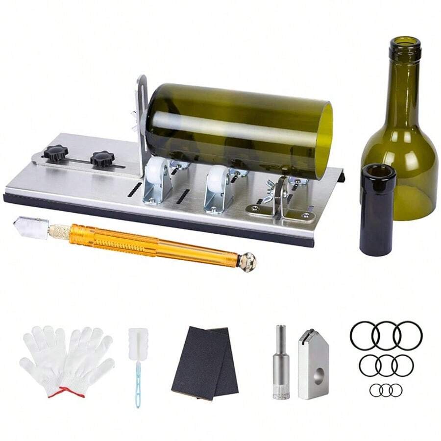 Glass Bottle Cutter Kit Adjustable Sizes 5 Wheels Round Glassbottle Cutting Tool - 30*12cm - View 1