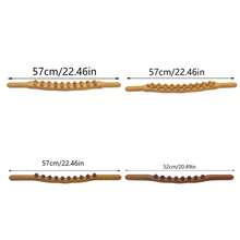 Wooden Gua Sha Massage Stick, 59 Beads Deep Tissue Trigger Point Massage Tool, Manual Gua Sha Stick For Back, Abdomen, Leg Muscle Pain Relief, Body Relaxation Acupressure Massage Tool - Set - View 11