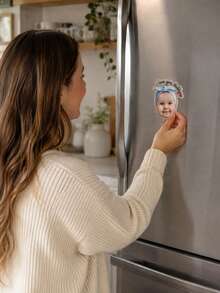 Customized Fridge Magnets, Personalized Acrylic Shaped Fridge Magnets With Photo Pet Portrait, Waterproof Fridge Magnets, Home Decor - Multicolor - View 3