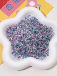 1‑4mm(0.04‑0.16 Inch) Colorful Glass Crushed Stones, Crystal Chips Particles. Exquisite Workmanship, Fresh & Versatile; Irregular Mixed‑Color Style For DIY Jewelry & Vase Filler - 1PC - View 8
