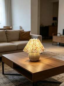 1pc USB Powered Woven Rattan Table Lamp, Ins Vintage Nordic Style Bedside Lamp, Multi-Purpose For Bedroom, Homestay, Restaurant, Camping, Minimalist Warm Light Atmosphere Night Light - Handmade Rattan Table Lamp - View 6