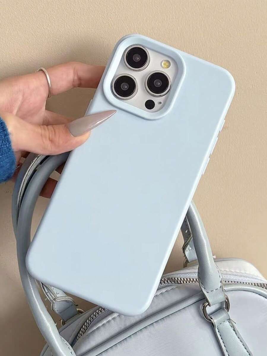 高品質淺藍色 TPU 手機殼,最新相容 iPhone 17/Air/17 Pro/17 Pro Max、16、15、14、13、12、11 Pro Max,親膚紋理,淺藍色手機殼 - 淺藍色 - 查看 1