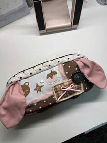日系小眾設計 Ins 風格星星波點蛋糕筆袋，女款大容量旅行便攜手提包，化妝品 3D 收納包 - 彩色 - 查看 5