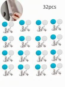 4/12/20/32pcs Modern Metal Magnetic Hooks, Suitable For Curtain Sets, Easy To Install Wall-Mounted Magnetic Clips, Can Be Used For Shower Curtains, Gap Sealing, Wall Stickers And Door Stickers - Multicolor - View 14