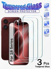 RQVQJ 3Pcs Full Screen Tempered Glass Protector Protect Screen Full Screen Phone Protective Film Compatible With IPhone 18 17 16 15 14 13 12 11 Pro Max XS X XR 17 16 15 14 Plus 17e 16e Clear Protective Cover Glass Film - Clear - View 14
