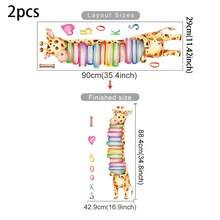 1/2pcs Giraffe Reading Books Wall Decal, I Love Books Quote Wall Sticker, Waterproof Removable Self-Adhesive Watercolor Vinyl Mural, Suitable For Library, Study, Reading Corner Wall Decoration - Giraffe Book Wall Sticker - View 7