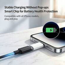 USB-C 母口转 Lightning 公口适配器，Lightning 转 USB-C 适配器，兼容 14/14 Pro/14 Pro Max/13/13 Pro/12/12 Pro/11/11 Pro/XR/XS/X/8/8 Plus、iPad 及其他设备，USB-C 充电转换器，USB Type-C 转 Lightning 充电及数据适配器，兼容苹果设备及其他智能手机 - 彩色 - 查看 10