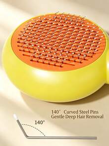 Pet Grooming Brush, One-Click Self-Cleaning Design, Cat And Dog Hair Removal Tool, Massage Brush Suitable For All Fluffy Pets - Multicolor - View 4