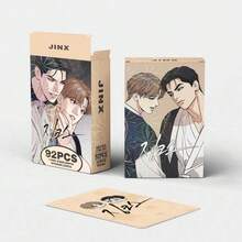 92pcs Jinx Manga Lomo Card Sleeves, 60pcs Collectible Photo Cards + 32pcs Stickers, Korean BL Character Card Pack, Aesthetic Decorative Cards, Fan Collection Gift - Multicolor - View 7