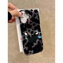 奢華豹紋貝殼紋理手機殼，適用於 iPhone 18 Pro Max 17 Pro 17 Air 17 16 15 14 Plus 13 12 Pro Max 11，時尚防震後蓋 - 黑色 - 查看 3