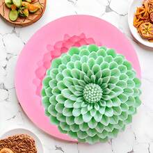 1pc Pink Chrysanthemum Silicone Mold, Suitable For Handmade Candles And Clay Decorations, Easy To Use And Reusable - Pink - View 1