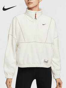 Nike Asli Baru Jaket Fleece Wanita Model Setengah Resleting HV8465-133 - HV8465-133 - View 1