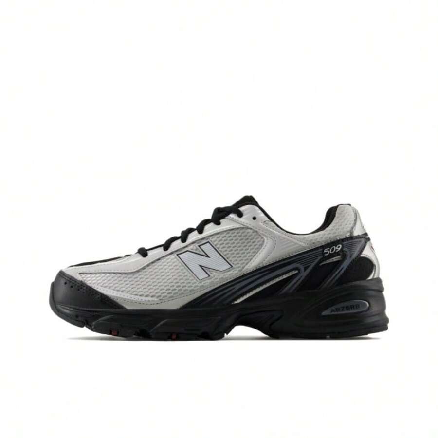 Sepatu New Balance NB 509 Serbaguna dengan Sol Rendah dan Sol Tebal, Unisex, Abu-abu/Hitam - Hitam - View 1