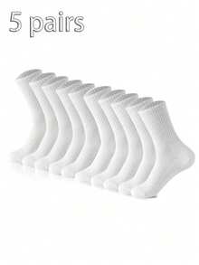 1/5/10 Pasang Kaos Kaki Olahraga Unisex yang Nyaman, Cocok untuk Olahraga, Latihan, Pakaian Kasual dan Bisnis, Menyerap Keringat, Tahan Bau, Lembut dan Ringan, Cocok untuk Musim Semi, Musim Panas, Musim Gugur dan Musim Dingin - MultiWarna - View 9