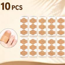 10pcs Toe Protection Pads, Skin-Friendly Breathable Toe Cushion Pads, Daily Foot Care Accessories - Beige - View 6