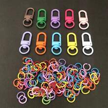 110/220/550/1100pcs Keychain Making Accessories, Handbag Charms, Handbag Decorations, Handbag Accessories, Keychain Clips, Keychain Pendants, Keychain Carabiner Clips, Bag Charms, Keychain Accessory Set, Includes Keychain Rings And Connectors, DIY Keychain Decoration, Car Decor - Multi-color - View 6