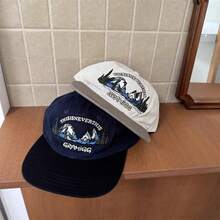 1pc Letter Street Polyester (Polyester) Embroidered Decor Letter Embroidery Colorblock Flat Brim Baseball Cap Unisex Fashion Minimalist Casual Outdoor Travel Versatile Sun Hat Spring Summer Autumn Winter - Hip Hop Hat - View 2