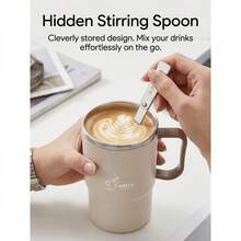 Double Layer Insulated Water Cup Tumbler Portable 304 Stainless Steel Thermal Coffee Mug With Strainer&Spoon For Students Adult - Multicolor - View 9