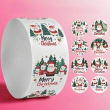 Santa Claus And Snowman Blessing Stickers, Packaging Bag Sealing Labels, Self-Adhesive, Not Easily Falling Off, Suitable For Decorating Skateboards, Guitars, Laptops, Cars, Gift Bags, Packaging Embellishment, Adhesive Labels, Sealing Stickers, Daily Use Stickers, Phone Stickers, Phone Decoration, Water Cup Stickers, Water Bottle Stickers, Christmas, Envelope Stickers - View 3