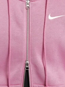 Jaket Fleece Wanita Nike Asli Baru Model Oversize dengan Resleting DQ5759-699 - DQ5759-699 - View 5