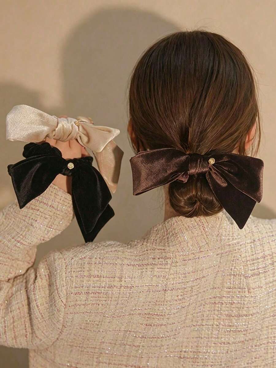 3/1 buah Bando Rambut Pita Beludru Elegan Vintage, Bando Rambut Pita Gaya Minimalis Musim Gugur/Dingin, Tali Bando Rambut, Desain Multifungsi, Bahan Poliester, Aksesori Rambut yang Dapat Dipakai Sepanjang Musim, Aksesori Rambut Bando Wanita, Hadiah Aksesori Rambut Bando untuk Hari Valentine.