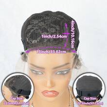 13x4x1 Lace Front Wig Brown Curly Wig With Bangs Short Curl Hair Wig 6inch 180% Density Fluffy Shape Brazilian Rmey Human Hair 4# Color For Daily Wear And Party - S4 - View 6
