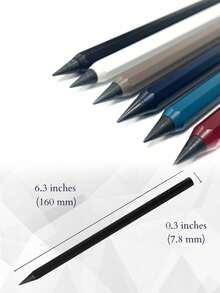 1pc Metal Pencil, New Technology, Infinite Writing, Never Runs Out Of Ink, Magic Pencil, Drawing Supplies, School & Office Stationery, Back To School Essential - Multi-color - View 2