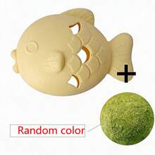 Silicone Fish-Shaped Cat Toy, Catnip-Infused Self-Play Chew Toy, Interactive Kitten Toy For Teeth Cleaning, Durable Pet Supplies For Indoor Cats - Random Color - View 23