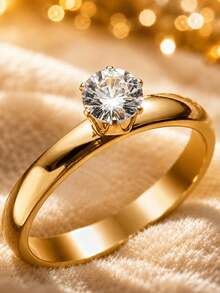5pcs Set Gold Stackable Fashionable Exquisite Rings, 18K Gold Plated 304 Stainless Steel, Rust-Proof Waterproof Hypoallergenic Delicate Lucky Stacked Jewelry, Birthday Valentine's Day Anniversary Gift For Her, Also Suitable For Daily Wear - Gold 4 - View 8