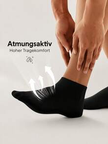 20/3/5-Pair Pack Of Black Student Socks, A Must-Have For Back To School, Soft Casual Mid-Calf Socks, Comfortable Everyday Sports Socks. - Black - View 3