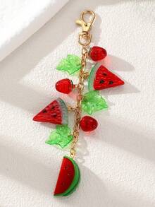 1 pieza/2 piezas de colgante elegante y moderno con forma de bola de billar roja número 8, cereza, fresa, corazón, pajarita, piedra marrón asimétrica, adecuado para la decoración del bolso d - Multicolor 5 - Ver 7