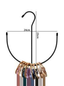 1pc Metal Storage Hook Rack, Belt Storage Rack, U-Shaped Multi-Function Belt Hanging Rack, Closet Belt Rack, Freestanding Coat & Hat Rack, New Large Capacity Multi-Function Hook, Home Decor, Belt Hook, Belt Storage, Closet Storage - View 3