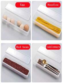 1pc Rectangular Herbal Fresh-Keeping Box, Stackable Refrigerator Vegetable Storage Container With Ventilated Lid, Suitable For Green Onion, Cilantro, Celery, Asparagus And Other Vegetables, Transparent Refrigerator Organizer Box, Suitable For Kitchen Meal Prep - Multiple Colors and Styles - View 4