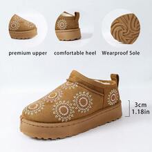 Women's Thick Sole Snow Boots 2026 New Winter Thermal Lined Warm Fuzzy Non-Slip Winter Shoes, Suitable For Snow Play, Warm, Comfortable, Fashionable. Plus Size - Camel - View 8