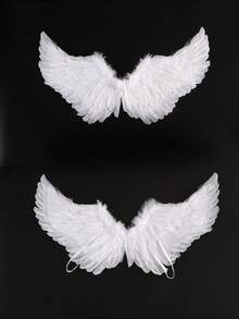 Asas Flutuantes de Pena de Anjo, Adequadas para Dia dos Namorados, Halloween, Ramadã, Páscoa e Fantasias de Festa de Feriado, com Tiras Elásticas, Adequadas para Cosplay de Mulheres Adultas - Multicolorido - Visão 4