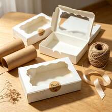 4/8/16/36pcs Square Packaging Boxes, Sturdy Storage Boxes, Suitable For Parties, Birthdays And Holiday Gatherings, Perfect For Party Favors, Holiday Gifts And Decorative Packaging - White - View 3