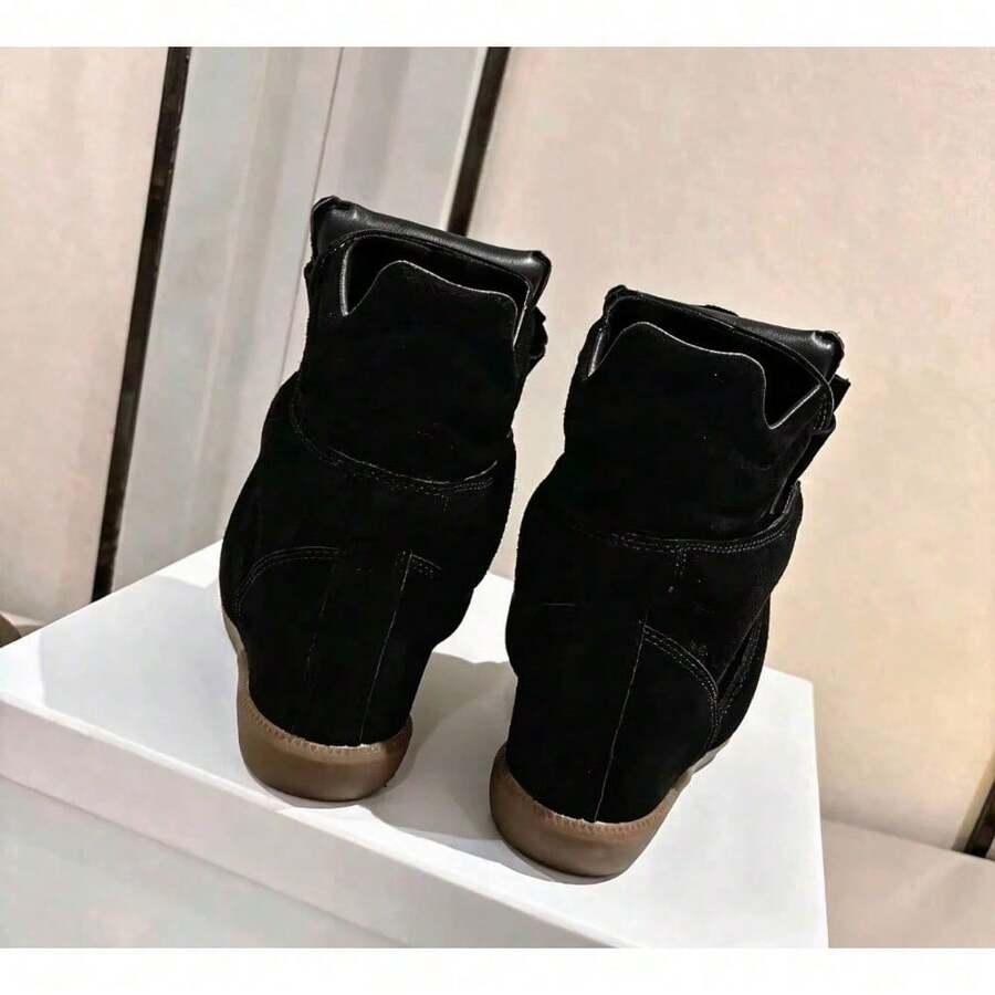Women Wedge Sneakers - 黑色 - 查看 1