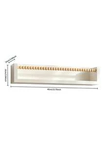 1/2/3/4pcs Kids Room Floating Shelves, Minimalist Design Wall-Mounted Storage Rack, Wall-Mounted Student Bookshelf, Children's Bookshelf, Picture Book Shelf, Kindergarten Bookshelf - White Board Wooden Beads - View 15