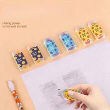 3pcs Creative Cartoon Erasers, No-Debris Cute Reward Erasers, No-Trace Learning Sandwich Erasers. Style And Color Randomly Shipped - Multiple Colors and Random Styles - View 2