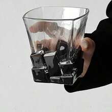 Space Silver Ice Cup, Art Glass Cup, Creative Luxury Glass Cup, Unique Design Cup, Coffee And Beverage Glass Cup, Party Gift - Multicolor - View 6