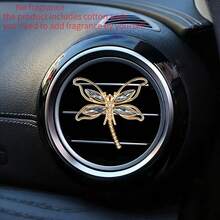 1PC Elegant Metal Dragonfly Vent Clip For Car Air Conditioner Outlet, Vintage Insect‑Shape Car Air Freshener Decor, Luxury Auto Interior Ornament Gift For Women Drivers - Dragonfly Air Vent - View 6