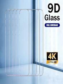 5 Packs 8K Ultra HD Tempered Glass Screen Protection Compatible With IPhone 18 Pro Max/18 Pro/17 Air/16 Pro Max/16e/17/16/15/14/13/12/11/Plus/Mini/XS Max/X/XS/XR/7/8/SE Dynamic Island Compatible 9H Hardness Upgrade Edge Protection - Clear - View 2