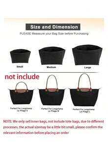 XD Practical Bag-In-Bag Organizer - Zippered Sealed Lining With Multiple Pockets - Handbag Tote Bag - Inner Organizer For Makeup, Wallet, Keys And Other Small Items - Multiple Sizes Universal - Back To School, Travel, Home Storage Essential - Coffee - View 9