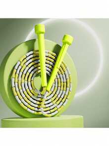 1pc Beginner Bamboo Joint Jump Rope, Dual-Color Student Sports Speed Jump Rope, Soft Bamboo Joint Jump Rope - A - View 5
