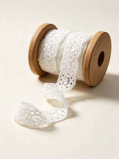 2.6cm 10Y Elastic Lace Trim DIY Handmade White Floral Elastic Lace Fabric For Sewing Gift Packaging Decoration